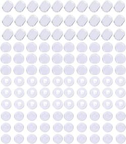 img 4 attached to 🔁 120 Pieces Clear Silicone Earring Back Pads - 4 Sizes Comfortable Cushions for Clip-On Earrings by TOAOB