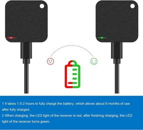 img 3 attached to 🔍 Перезаряжаемый поисковик ключей с фонариком - SIMJAR беспроводной RF локатор и трекер: пульт дистанционного управления, 1 передатчик и 4 приемника - идеально подходит для ключей, домашних животных, кошельков и многого другого!
