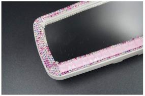 img 3 attached to L-Elf Bling Rhinestones Car Rear View Clip On Mirror For Girls Women Auto Interior Accessories-Pink