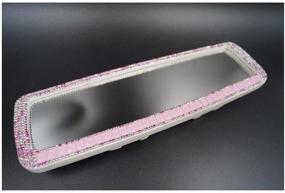 img 2 attached to L-Elf Bling Rhinestones Car Rear View Clip On Mirror For Girls Women Auto Interior Accessories-Pink