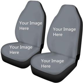 img 4 attached to 🚗 Personalized Printing Auto Seat Covers: JoyLamoria Customizable 2 pc Set for Car Front Seat Protection