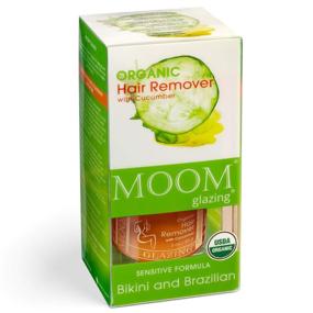 img 4 attached to 🌿 MOOM Organic Sugar Body & Bikini Waxing Kit for Women - Natural Sugaring Glaze with Cucumber & Green Tea – All-in-One at-Home Hair Removal Solution - Includes 12 Waxing Strips & 6 Applicators - 3 oz. 1 Pack