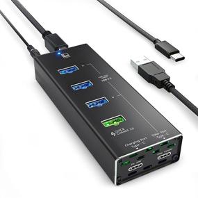 img 4 attached to 🔌 LATORICE USB C Hub Powered - 6 Port Multi-Port USB Hub with 4 USB 3.0 Ports, 2 IQ Quick Charge Ports