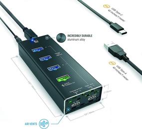 img 3 attached to 🔌 LATORICE USB C Hub Powered - 6 Port Multi-Port USB Hub with 4 USB 3.0 Ports, 2 IQ Quick Charge Ports