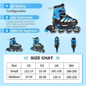 img 1 attached to Nyctus Adjustable Inline Skates Beginners