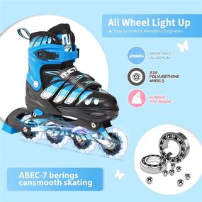 img 2 attached to Nyctus Adjustable Inline Skates Beginners