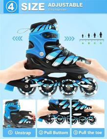 img 3 attached to Nyctus Adjustable Inline Skates Beginners