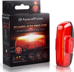 img 3 attached to 🚴 Apace USB Rechargeable Bike Tail Light - Super Bright 100 Lumens LED Rear Light, Easily Clippable Red Taillight for Enhanced Cycling Safety