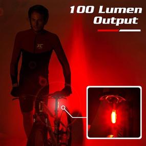 img 1 attached to 🚴 Apace USB Rechargeable Bike Tail Light - Super Bright 100 Lumens LED Rear Light, Easily Clippable Red Taillight for Enhanced Cycling Safety