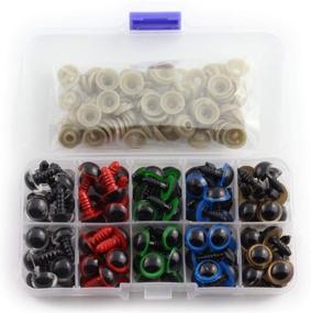 img 2 attached to 👀 Enhance Your Crafts with NX Garden 100 Pcs 12mm Colorful Plastic Safety Eyes and Gasket Safety Toy Eyes!