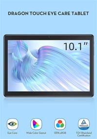 img 2 attached to 📱 Dragon Touch MAX10 Plus Tablet - 10.1 inch 1920x1200 FHD Screen, Quantum Dot Resolution, Octa Core Processor, 3GB RAM 32GB Storage, Android 10.0, Wide Color Gamut Display, Eye Care, Black