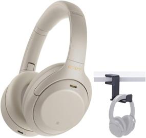 img 4 attached to Sony WH-1000XM4 Wireless Noise Canceling Over-Ear Headphones (Silver) + Knox Gear Headphone Hanger Mount Bundle