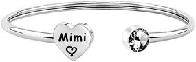 img 3 attached to 👵 LQRI Mimi Bracelet: Heart Charm Bangle for Grandma - Perfect Family Gift, Grandma Jewelry, Birthday Gift