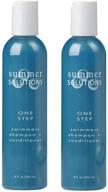 💦 revitalize your hair with summer solutions one step swimmers shampoo + conditioner, 8 fl. oz. logo