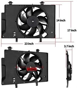 img 2 attached to 🔥 High Performance Radiator Condenser Cooling Fan Assembly - 2011-2017 Ford Fiesta 1.6L L4