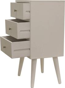 img 2 attached to 🌟 Gloss White Decor Therapy FR8614 Side Table: Compact 15w x 11.8d x 27.5h Size