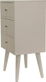 img 3 attached to 🌟 Gloss White Decor Therapy FR8614 Side Table: Compact 15w x 11.8d x 27.5h Size