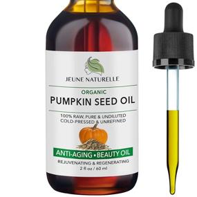 img 4 attached to Organic Pumpkin Seed Oil - 100% Pure, RAW Cold Pressed & Undiluted for Anti-Aging, Wrinkle Repair, Dark Spots, Scars, Acne & Hair Growth Serum - Rich in Vitamin E - Skin Nourishing Oil, 2 oz