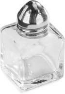 🧂 new star foodservice 22254 mini glass cube salt and pepper shaker with stainless steel top, 0.5-ounce, set of 48 logo