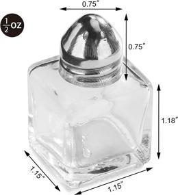 img 3 attached to 🧂 New Star Foodservice 22254 Mini Glass Cube Salt and Pepper Shaker with Stainless Steel Top, 0.5-Ounce, Set of 48