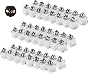 img 2 attached to 🧂 New Star Foodservice 22254 Mini Glass Cube Salt and Pepper Shaker with Stainless Steel Top, 0.5-Ounce, Set of 48