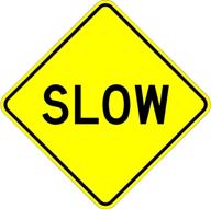 slow warning sign real warranty logo