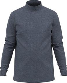 img 4 attached to 🧣 Maks Interlock Knit Mock Turtlenecks: Ultra-Soft, 100% Combed Cotton Pullover Tops for Ski or Casual Wear