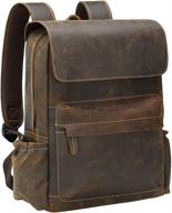 tiding leather backpack capacity rucksack logo