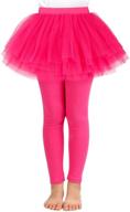 👧 auranso ruffle girls' footless leggings - stylish clothing in leggings for girls logo