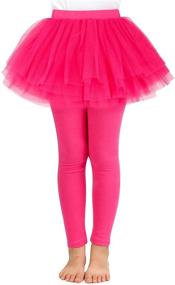 img 4 attached to 👧 Auranso Ruffle Girls' Footless Leggings - Stylish Clothing in Leggings for Girls