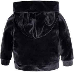 img 3 attached to Худи с капюшоном из бархата, спортивный костюм, толстовка, свободные штаны, детская одежда, спортивная.