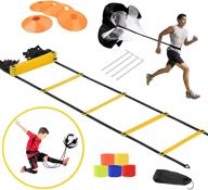 🏃 enhance soccer/football performance with kikilive speed agility training set: agility ladder, running parachute, cones, pegs, and carrying bag логотип