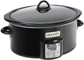 img 2 attached to 🥘 Мультиварка Crock-Pot объемом 4 кварты с умным таймером обратного отсчета - небольшое кухонное устройство черного цвета