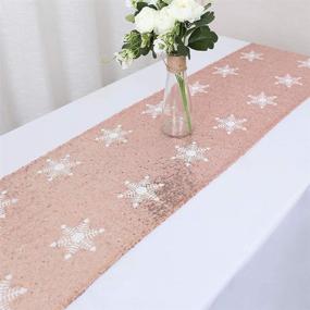 img 2 attached to Zdada Christmas Snowflakes Runner 1PC 12X72 Inch