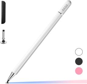 img 4 attached to White Stylus Pen for iPad and iPhone, High Precision Disc Tip Pencil Tablet Stylus Compatible with Apple iPad Pro, iPad 6th/7th/8th Generation, Samsung Galaxy Tab, Chromebook, and All Touch Screens