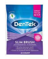 dentek interdental cleaners spaces 32 count logo