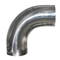 🔧 ss304 stainless steel exhaust elbow piping - 2.5" 90 degree mandrel bend - 14ga/.078" wall - 1.5" leg - ideal for car exhaust pipe modification, stair handrail, and more - kotvtm logo