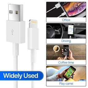 img 2 attached to AUNC 5-Pack 6FT Lightning Cable Charger Cord USB Совместимый с iPhone 12, 11 Pro Max, XS, XR, X, 8, 7, 6S Plus, SE, 5S - Зарядное устройство для iPhone