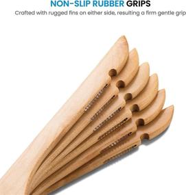 img 1 attached to 👕 20 Pack of High-Quality Wooden Shirt Hangers with Rubber Grips - Smooth & Durable Wood Hangers with Non-Slip Feature - Slim & Space-Saving Hangers with Notches, 360 Hook - Perfect for Camisoles, Rompers