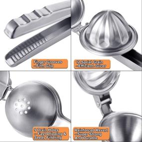 img 1 attached to 🍋 SOLEADER Manual Citrus Juicer: Premium Stainless Steel Lemon Squeezer with Ergonomic Handle