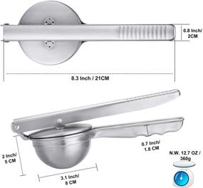 img 2 attached to 🍋 SOLEADER Manual Citrus Juicer: Premium Stainless Steel Lemon Squeezer with Ergonomic Handle