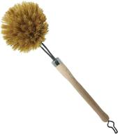 lola products tampico vegetable & dish brush: large 3 inch 🌿 head, eco-friendly birch wood, washable & reusable, long lasting, easy head replacement logo