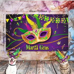 img 3 attached to Party Backdrop Banner Decoration Extra Large Fabric Mardi Gras Sign Banner Photo Booth Backdrop Background Gras Party Supplies