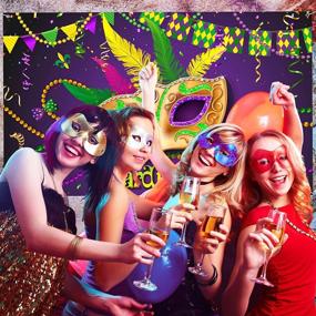 img 1 attached to Party Backdrop Banner Decoration Extra Large Fabric Mardi Gras Sign Banner Photo Booth Backdrop Background Gras Party Supplies