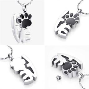 img 2 attached to Personalized Pet Cremation Jewelry: Paw Print Pendant Necklace with Ashes Urn Case – Irreplaceable Keepsake & Memorial Locket for Cat or Dog