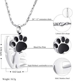 img 1 attached to Personalized Pet Cremation Jewelry: Paw Print Pendant Necklace with Ashes Urn Case – Irreplaceable Keepsake & Memorial Locket for Cat or Dog
