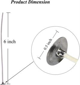 img 3 attached to ZEPELOFFY 100 Piece Candle Wicks with Tabs for Candle Making DIY, 6 Inch Pre-Waxed Cotton Wick