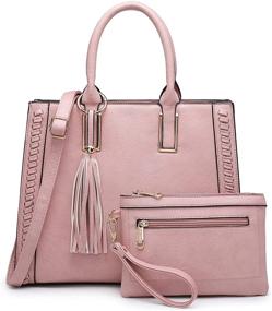 img 4 attached to 👜 Dasein Satchel Handbags: Stylish Leather Shoulder Women's Handbags & Wallets