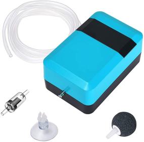 img 4 attached to 🐠 KEDSUM Quietest Fish Tank Air Pump – Adjustable Air Oxygen Pump for 3-132Gallon Aquarium, with One/Dual Outlet and Accessories