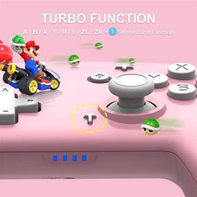img 1 attached to momen Wireless Pink Pro Controller for Nintendo Switch/Switch Lite - Gamepad Joystick with Motion Vibration Turbo Speed Function and Gyro Axis